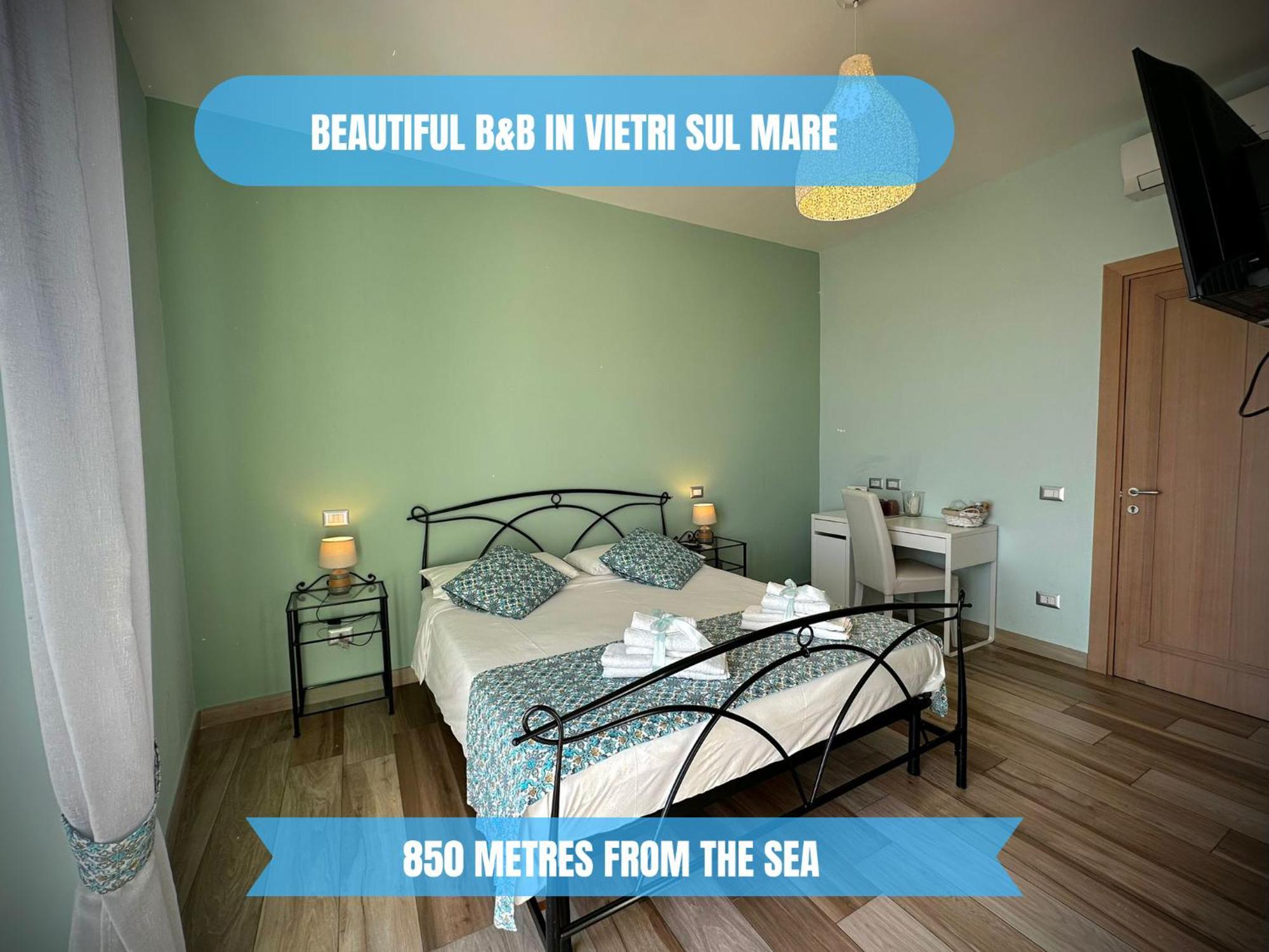 ---5 Minutes From The Sea ---Panorama And A-C Bed & Breakfast Vietri Bagian luar foto